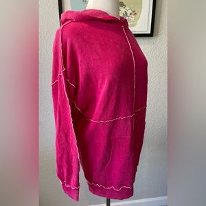 Wild Fable Magenta Seamed Terry Hoodie